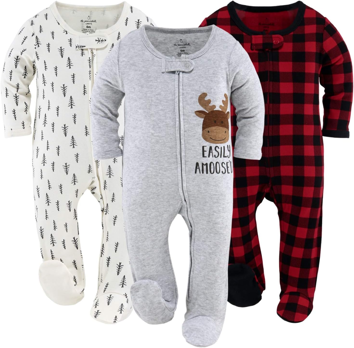 The Peanutshell Footed Baby Sleepers for Boys or Girls