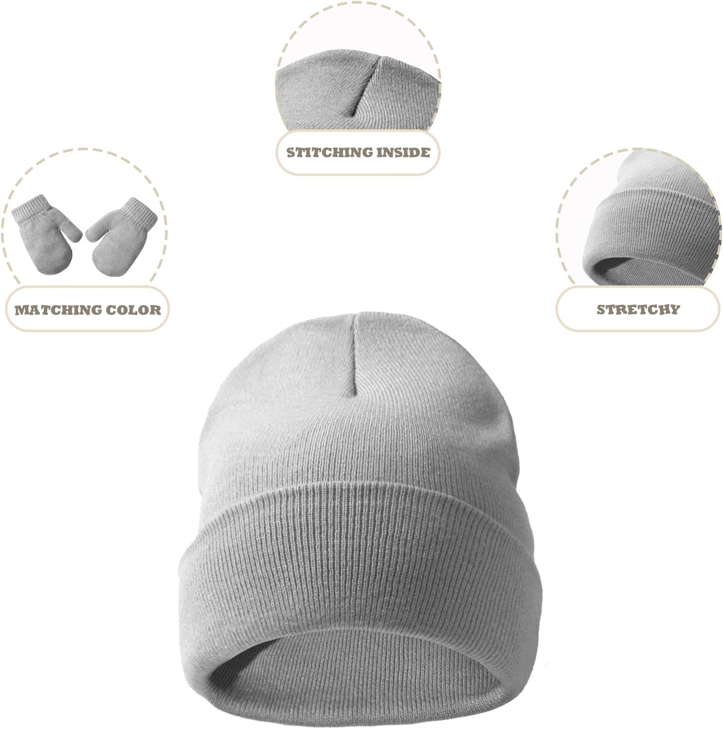 Comfortable Baby Hats mittens Set for Newborns