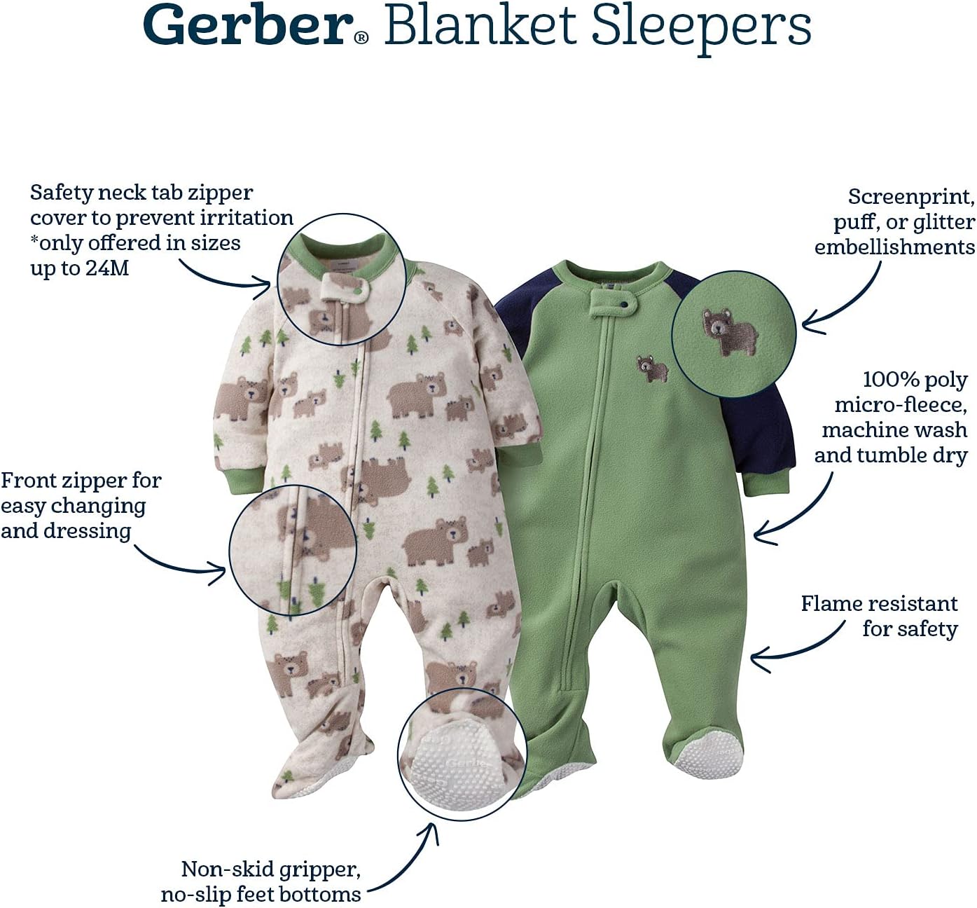 Comfortable Flame-Resistant Toddler Pajamas 2-Pack