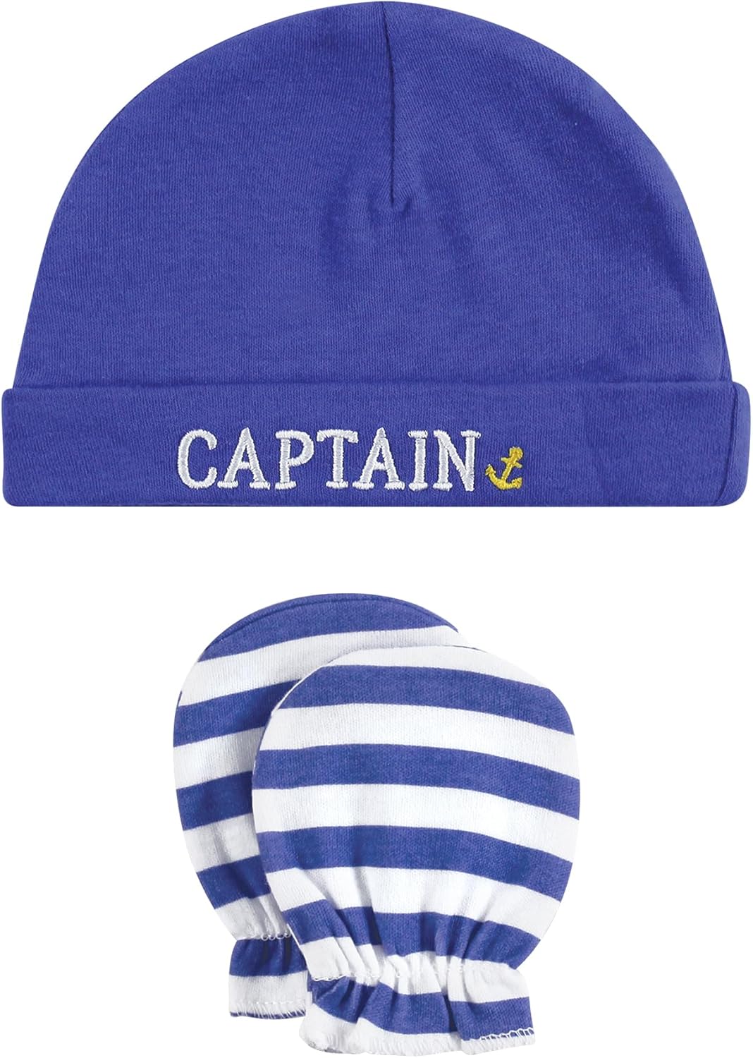 Cotton Cap Scratch Mitten Set for Babies