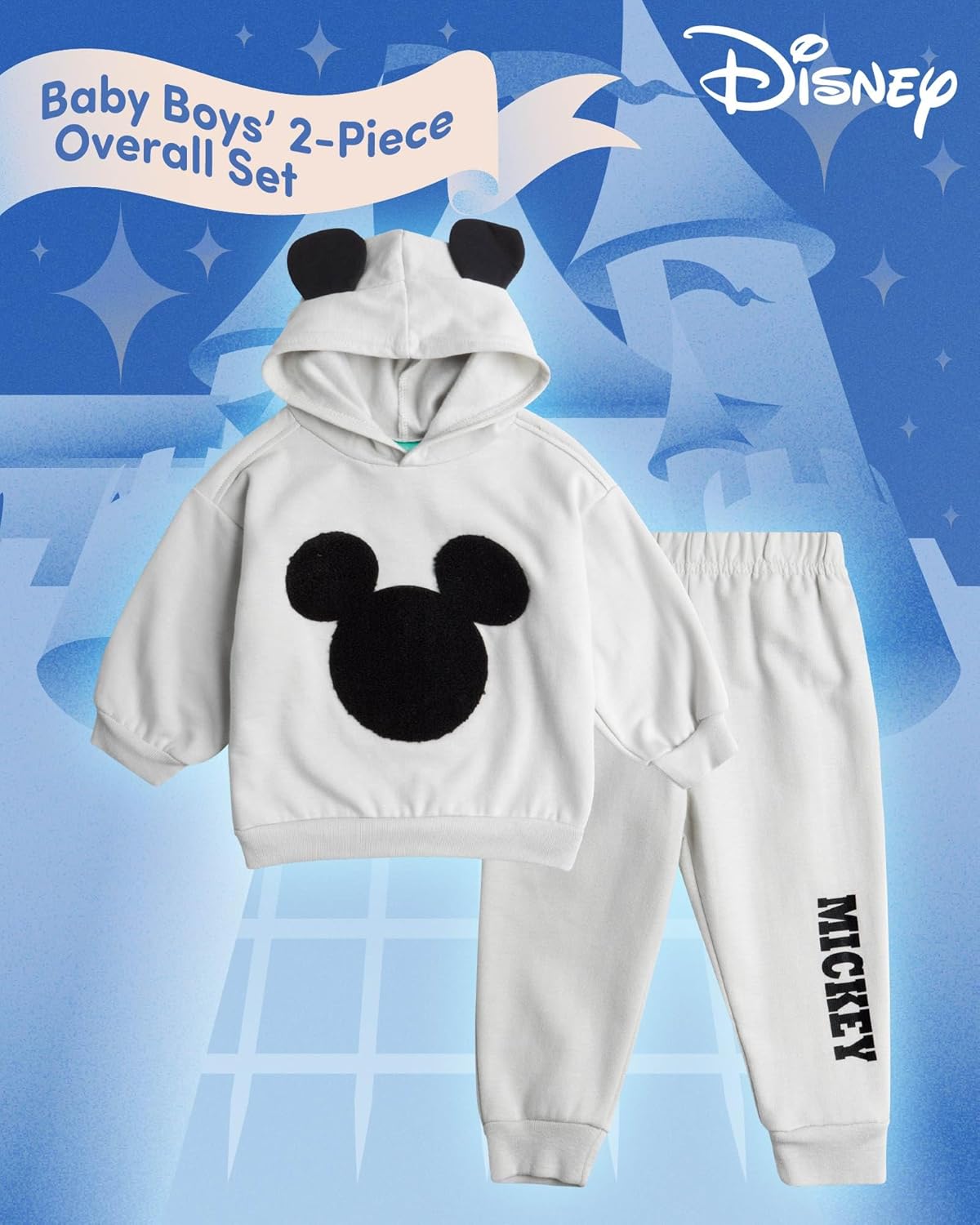 Disney Baby Boys Jogger Set - 2 Piece Mickey Mouse Kids Fleece sweater set