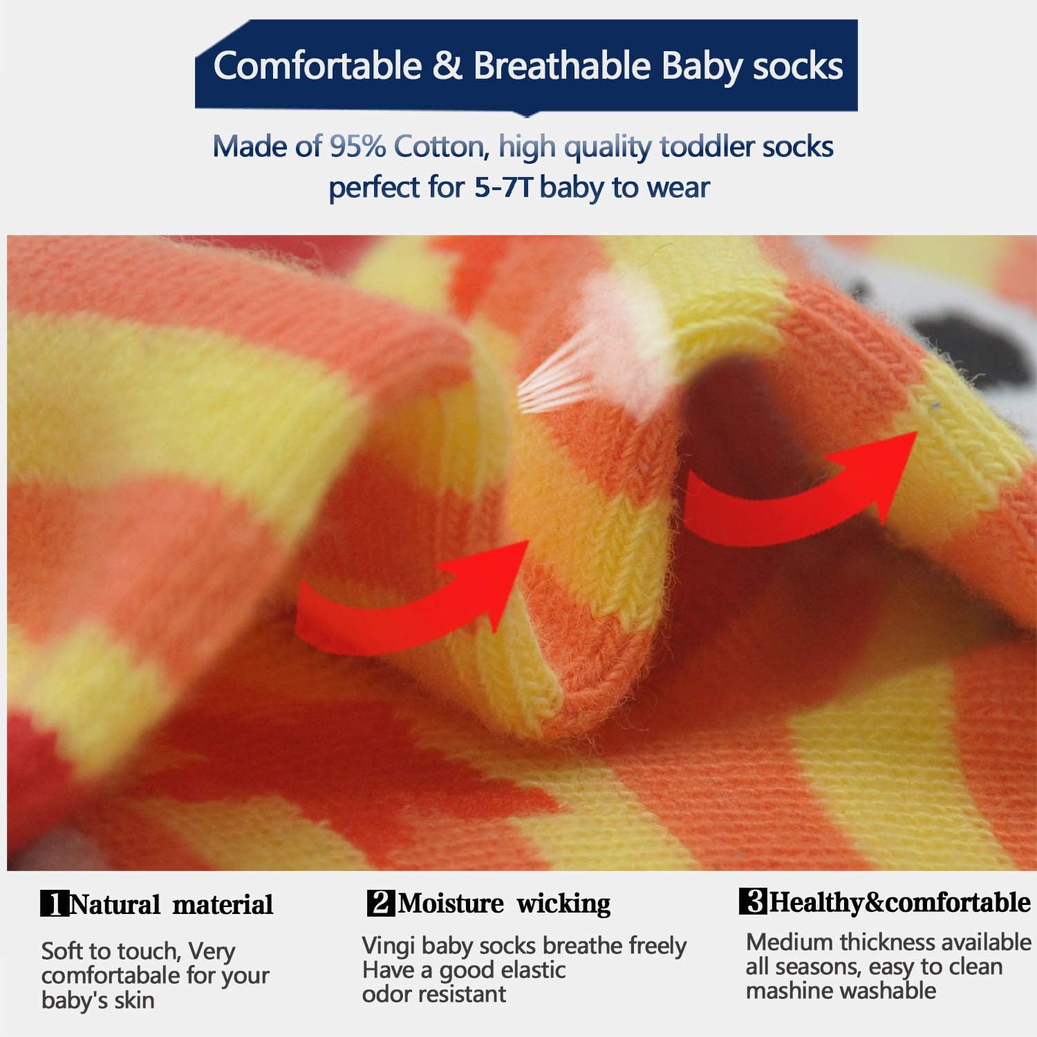 Sturdy Non-Slip Socks for Toddlers