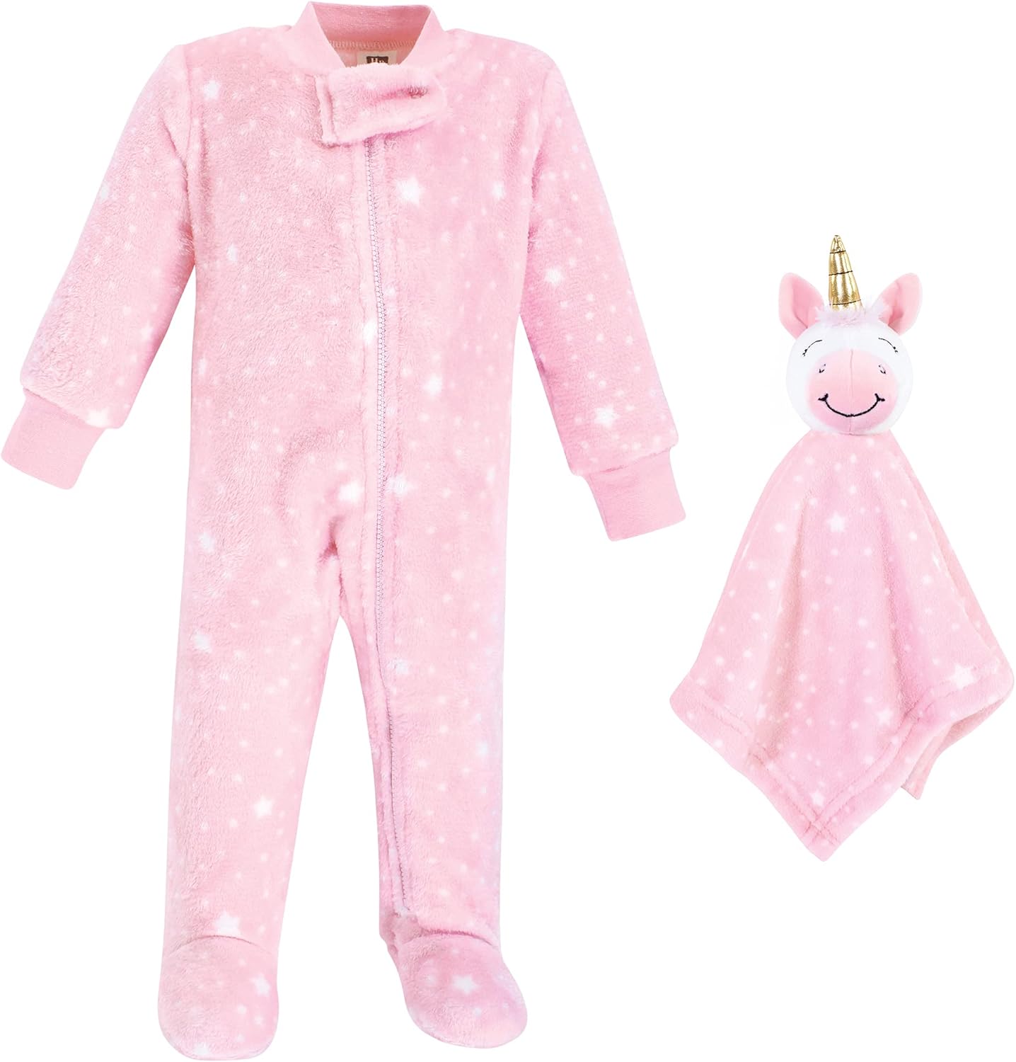 Hudson Baby Flannel Plush Blanket Sleepers for Girls