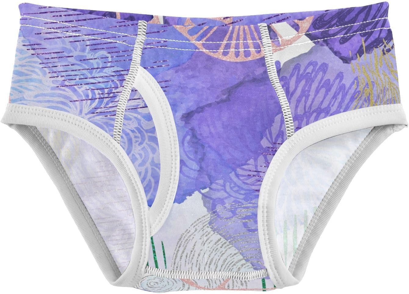 KLL Floral Pattern Toddler Underwear Small Underwear Organic Cotton Perfect Fit