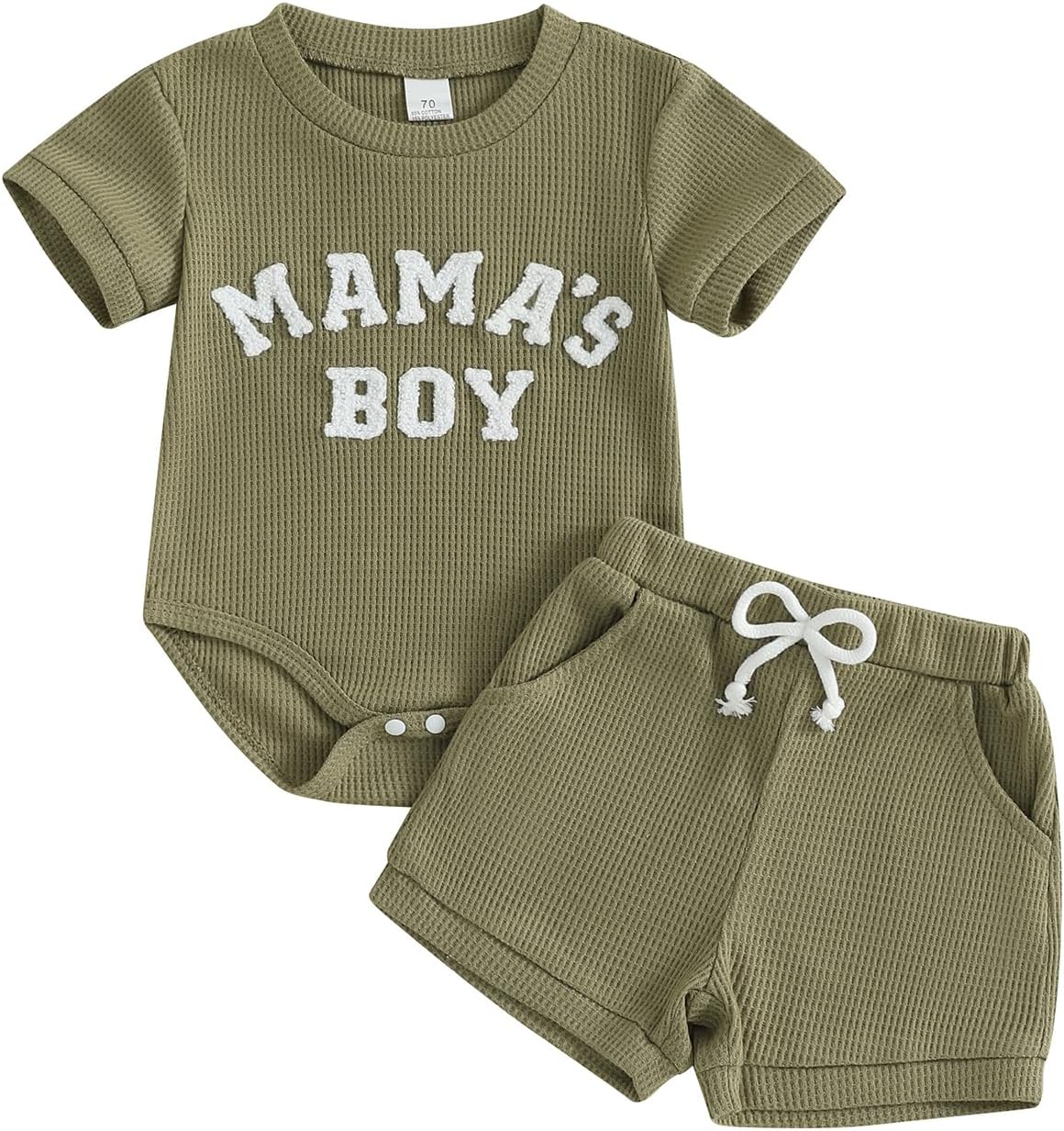 MERSARIPHY Newborn Baby Boy Summer Clothes Mamas Romper Shorts Set