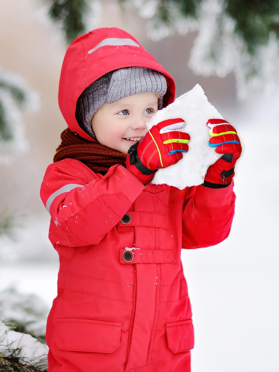 Waterproof Kids Snow Gloves Perfect for the Winter