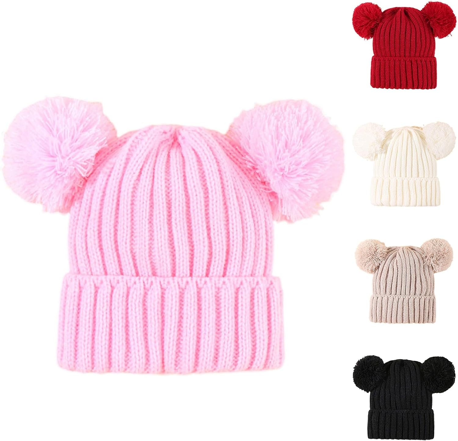 Warm Faux-Trim Winter Cap for Babies and Kids