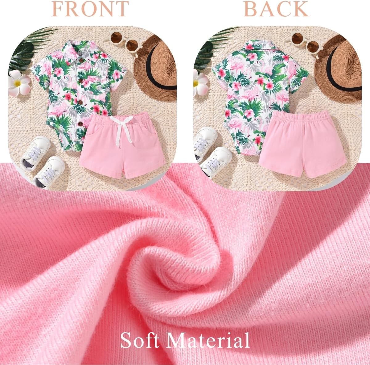 MINIFEIKO Baby Boy Hawaiian Outfit - Perfect for Summer