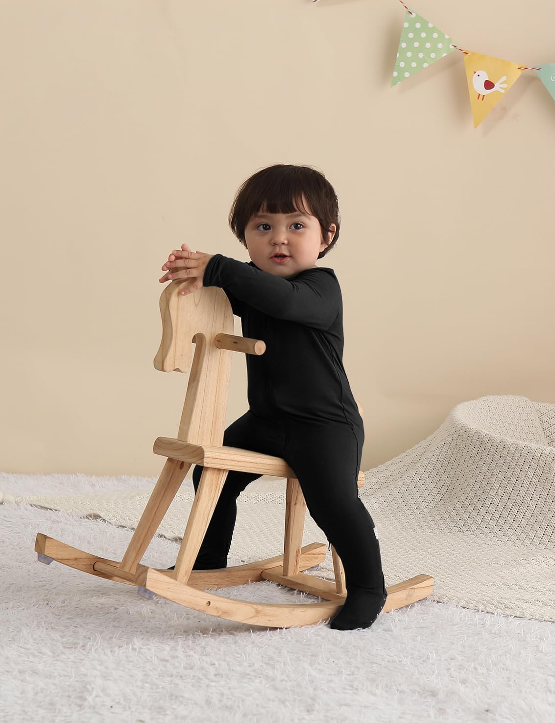Long Sleeve Baby Footies Bamboo Rayon Romper
