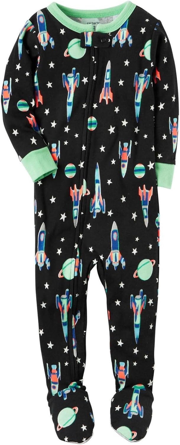 Carters Boys Cotton Footie 341g 3T Print Comfort Fit