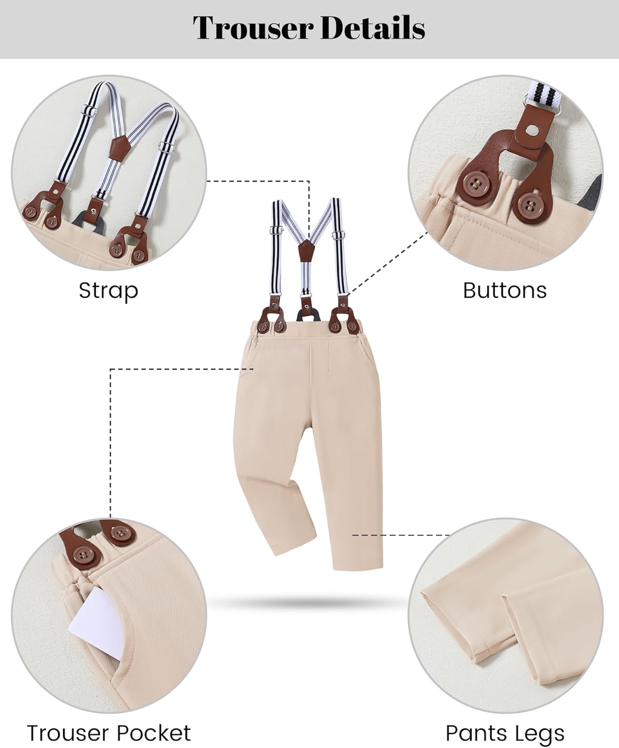 Perfect for Weddings Formal Toddler Suits with suspenders and bow ties