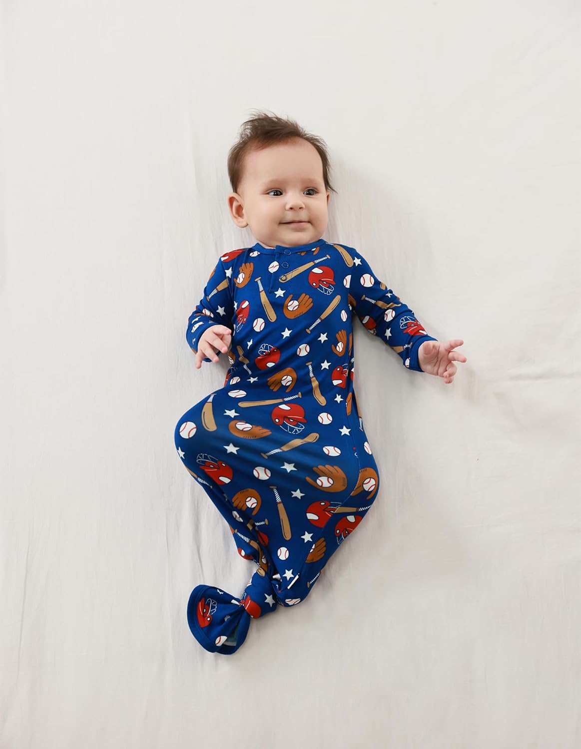 BambooBud Knotted Gown for Newborn Boys