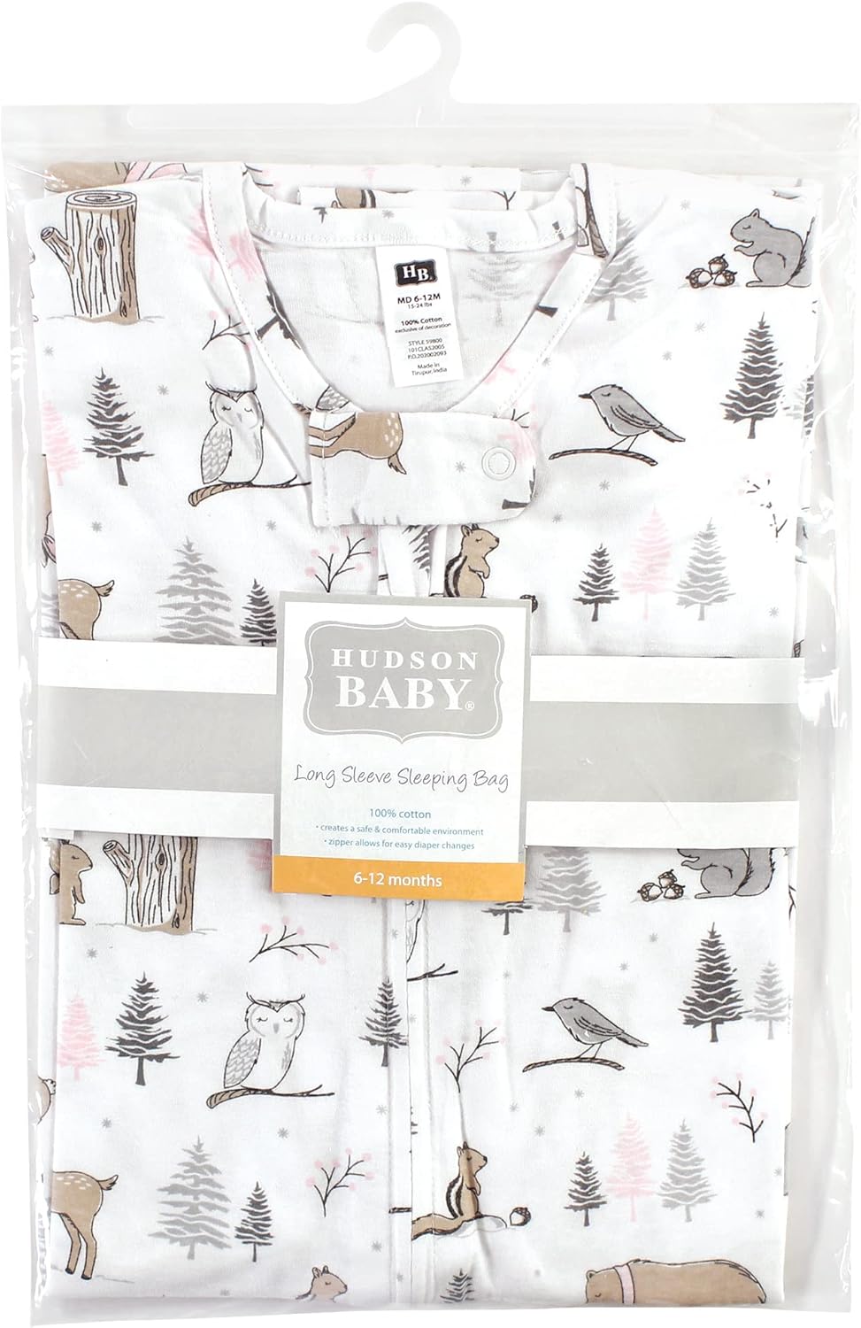 Hudson Baby Unisex Long Sleeve Cotton Jersey Sleep Sack