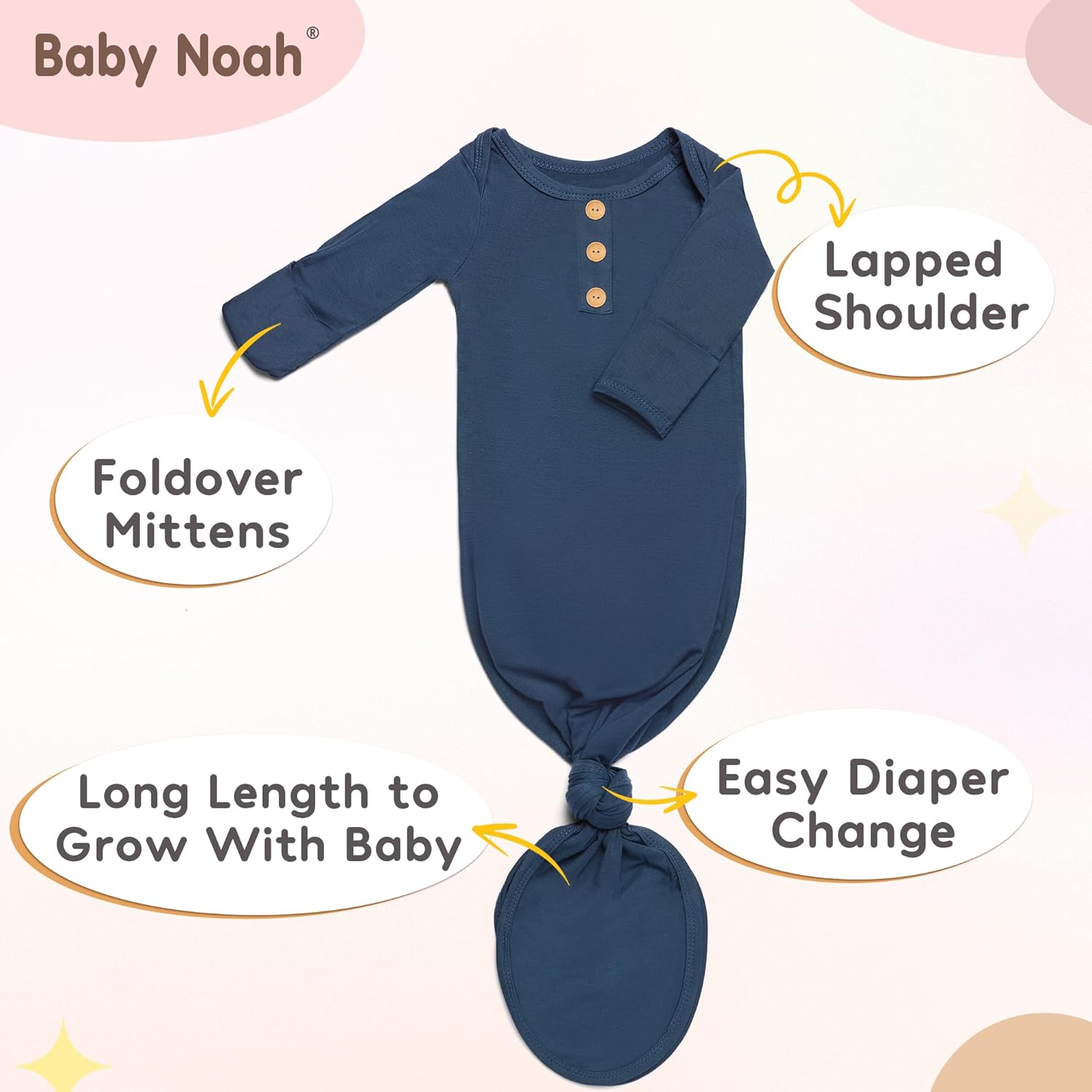 Baby Noah Knitted Gown Set