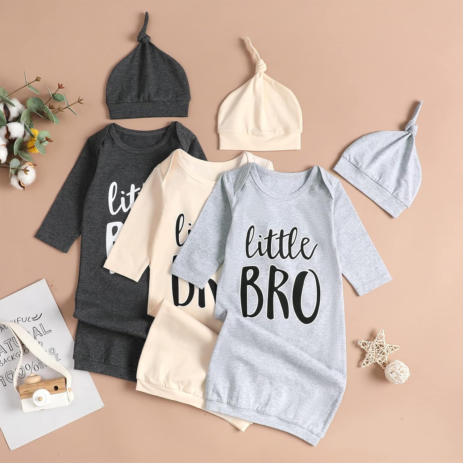 Perfect for Little Bro - Machine Washable Long Sleeve Nightgown Set