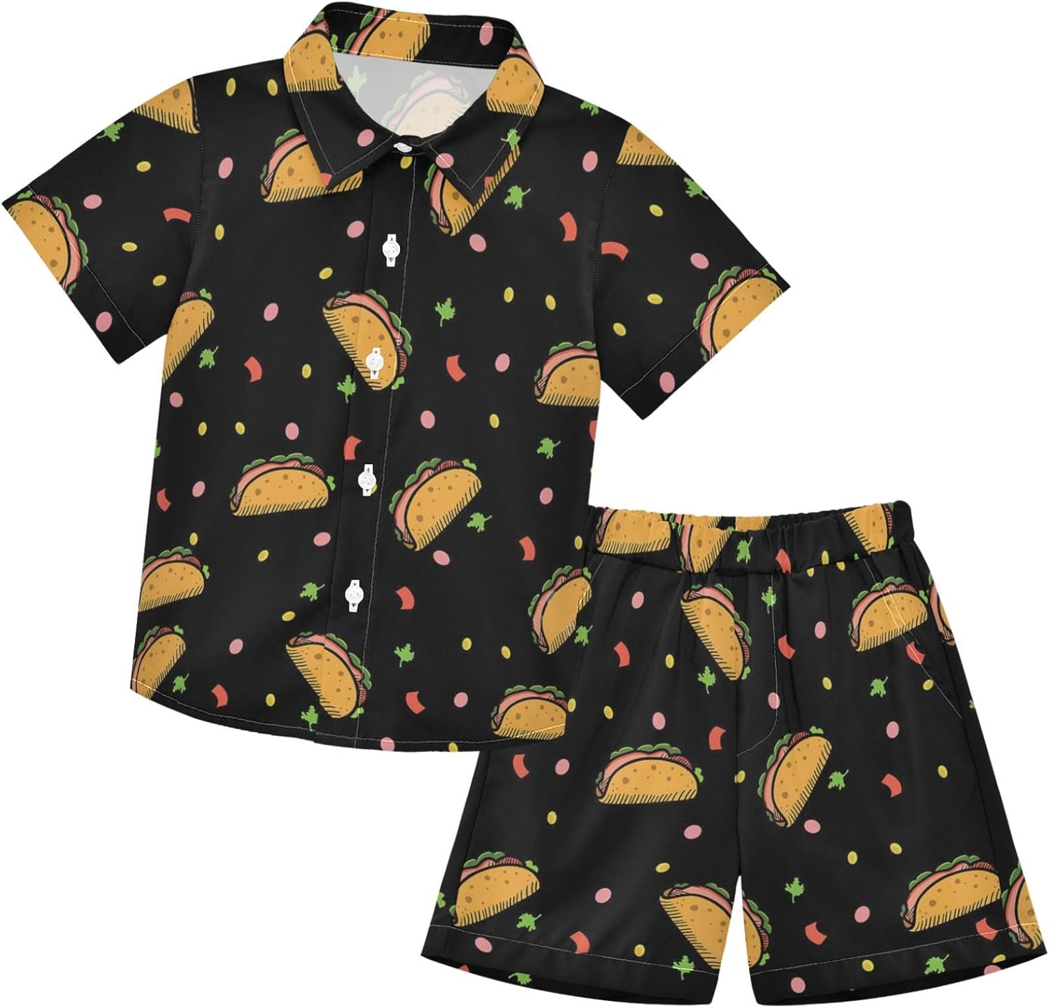 visesunny Funny Boys 2-Piece Shirt and Short Set