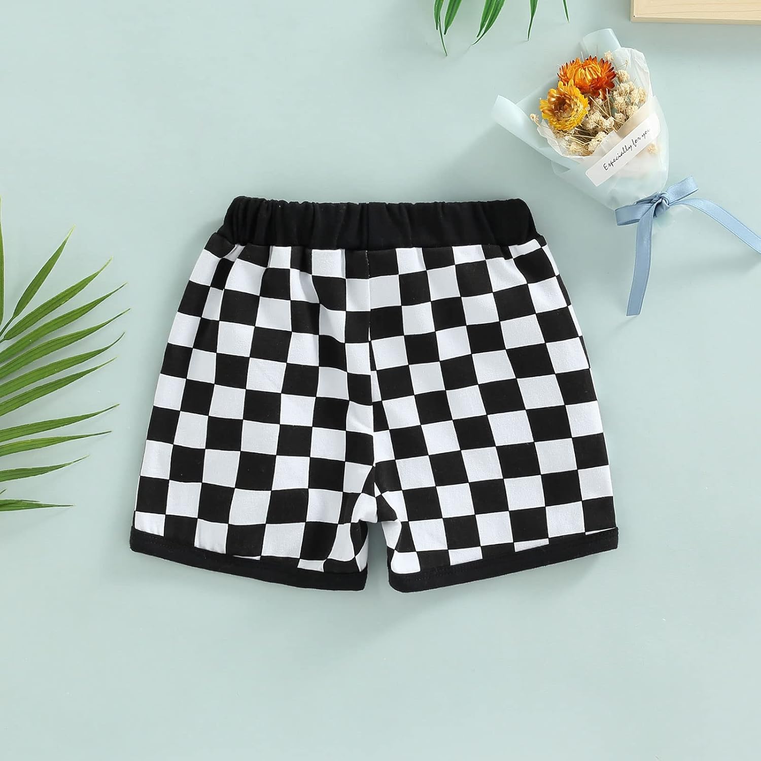 Lamuusaa Newborn 0-3T summer cotton plaid shorts