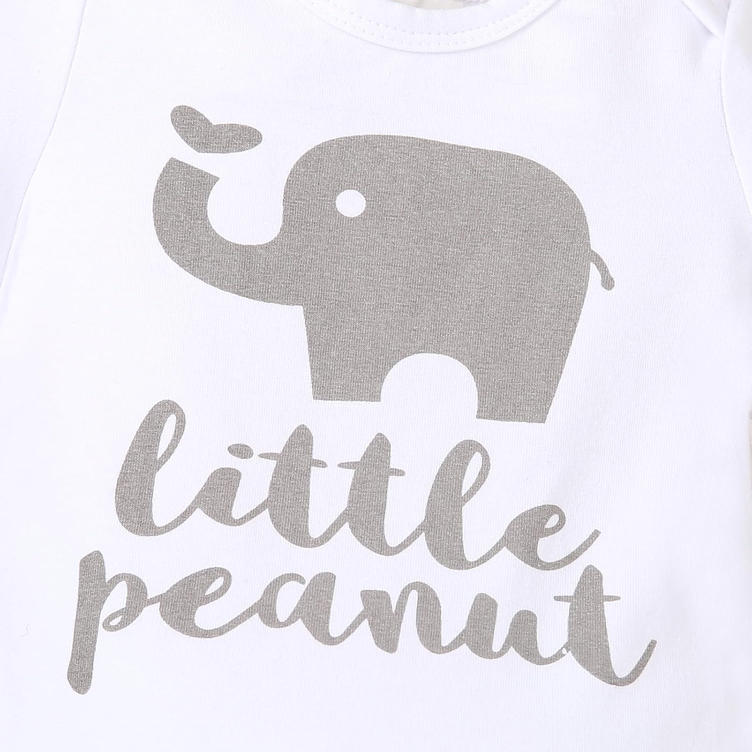 Cute Baby Boys Romper Bodysuit Set with Elastic Waist Cute Elephants