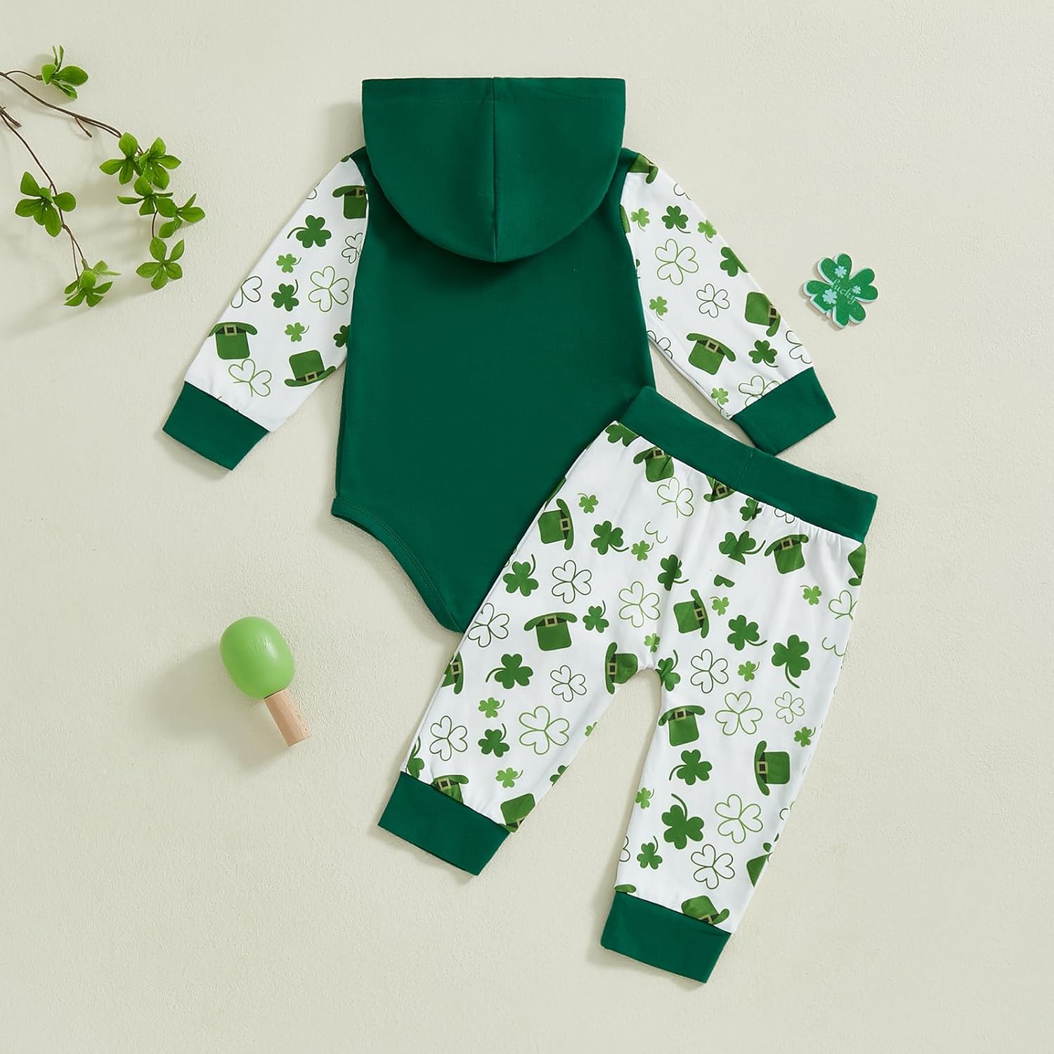 BemeyourBBs St Patricks Day Shamrock Baby Set - Baby Boy Outfit