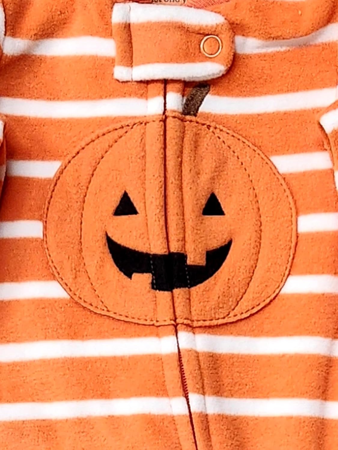 Carters Infant Boys Orange Striped Halloween Sleeper 3 Months