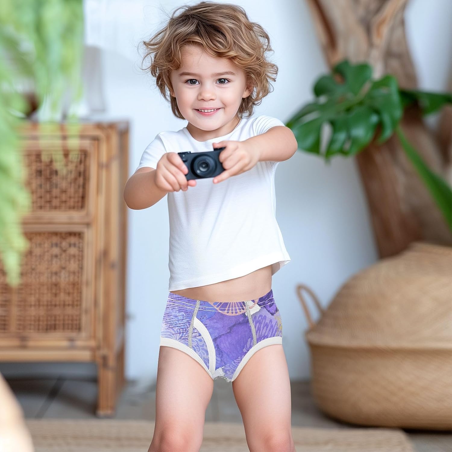 KLL Floral Pattern Toddler Underwear Small Underwear Organic Cotton Perfect Fit