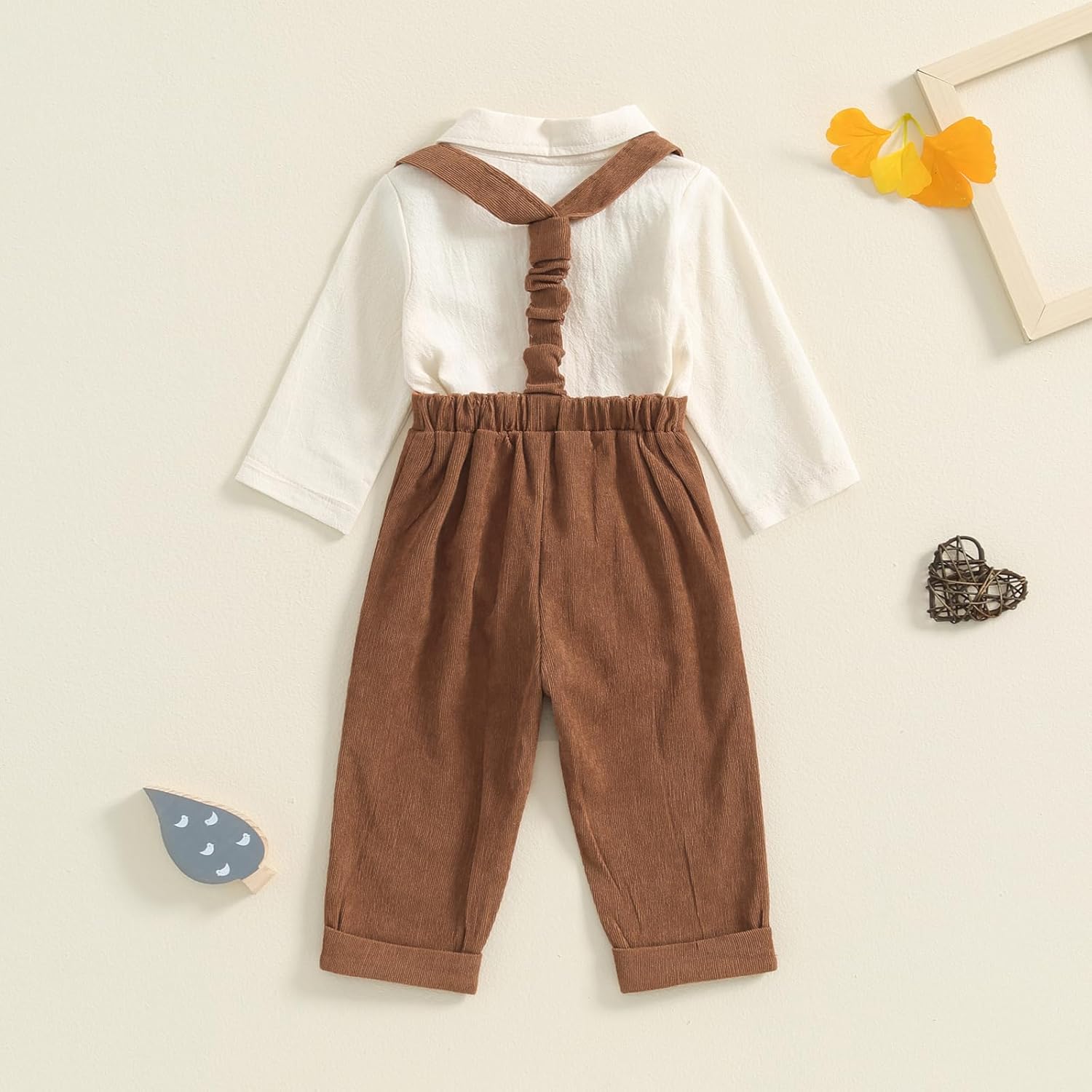 BULINGNA 2Pcs Newborn Boy Fall Gentleman Outfit Set for US Boys