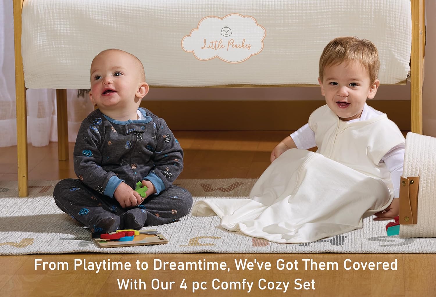 Little Peaches 4-Piece Sleepwear Set for Boy