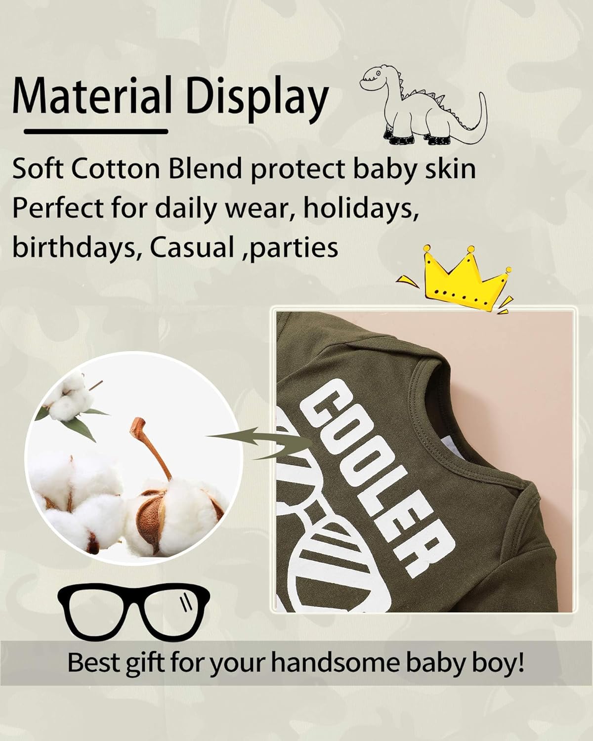 NZRVAWS Newborn Baby Boy Clothes Outfits - Unique Letter Print Romper Pants Set