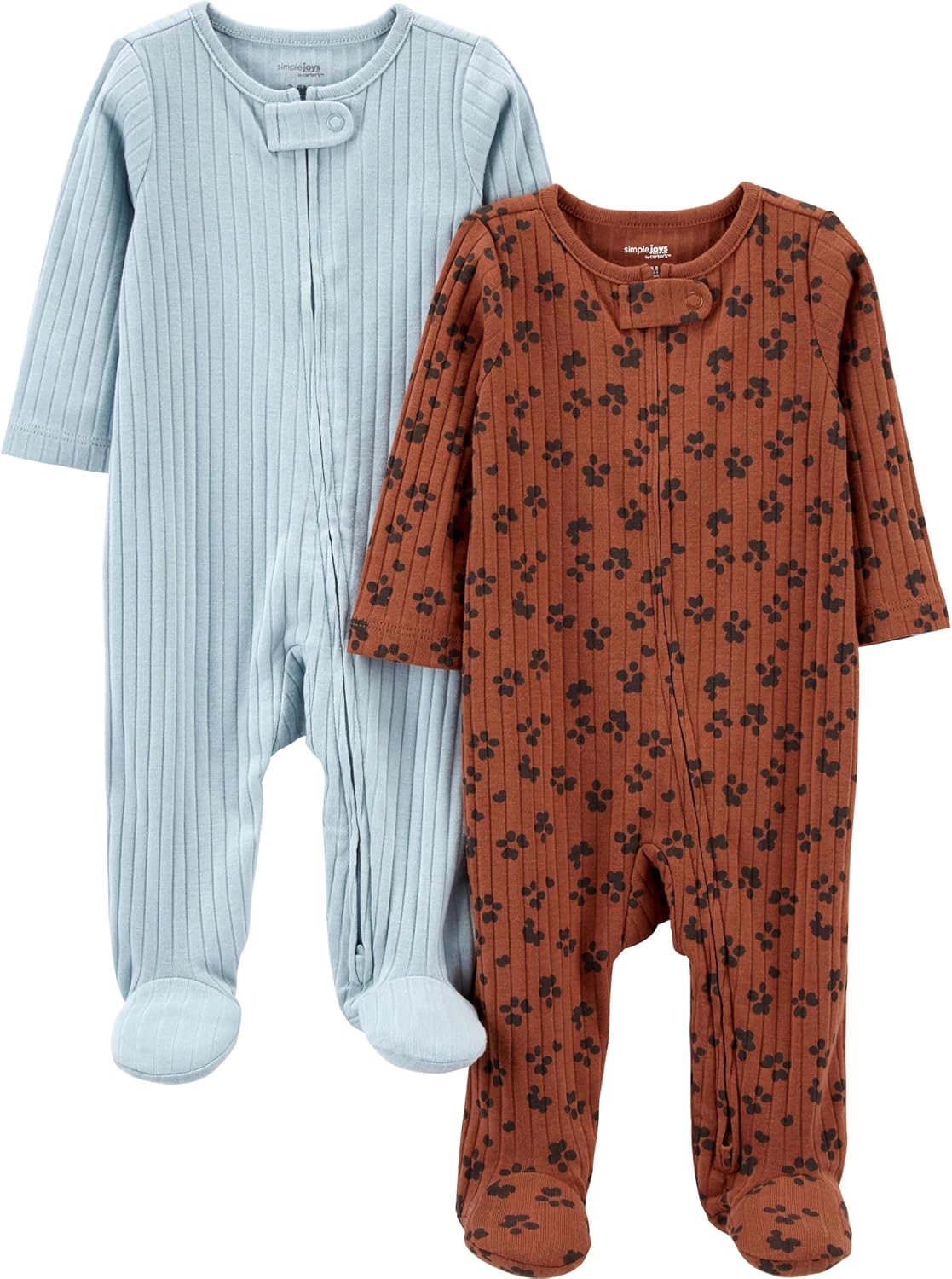 Simple Joys by Carters Unisex 2-Pack Sleep and Play Outfit