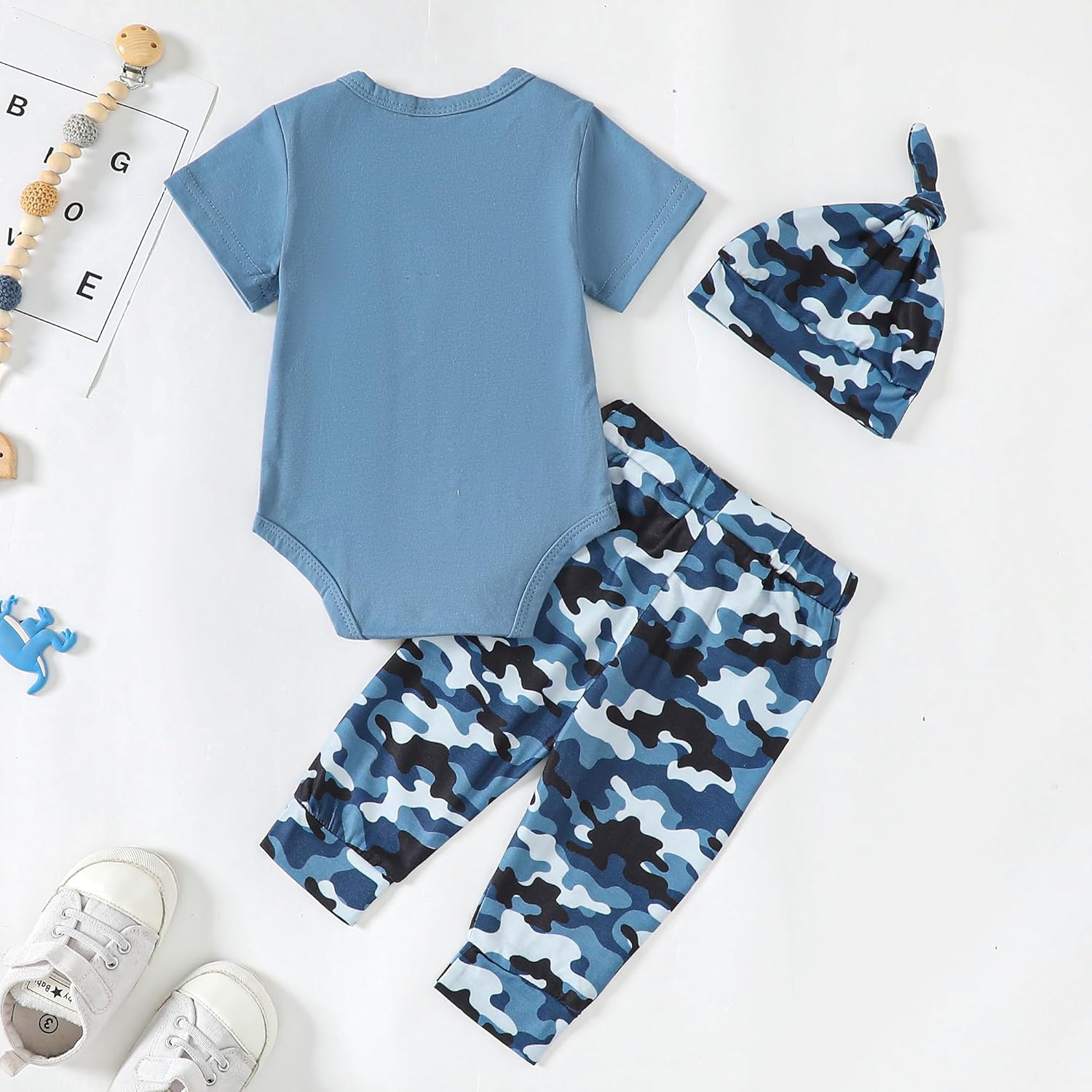 Newborn Baby Boy Clothing Set - Romper Pants