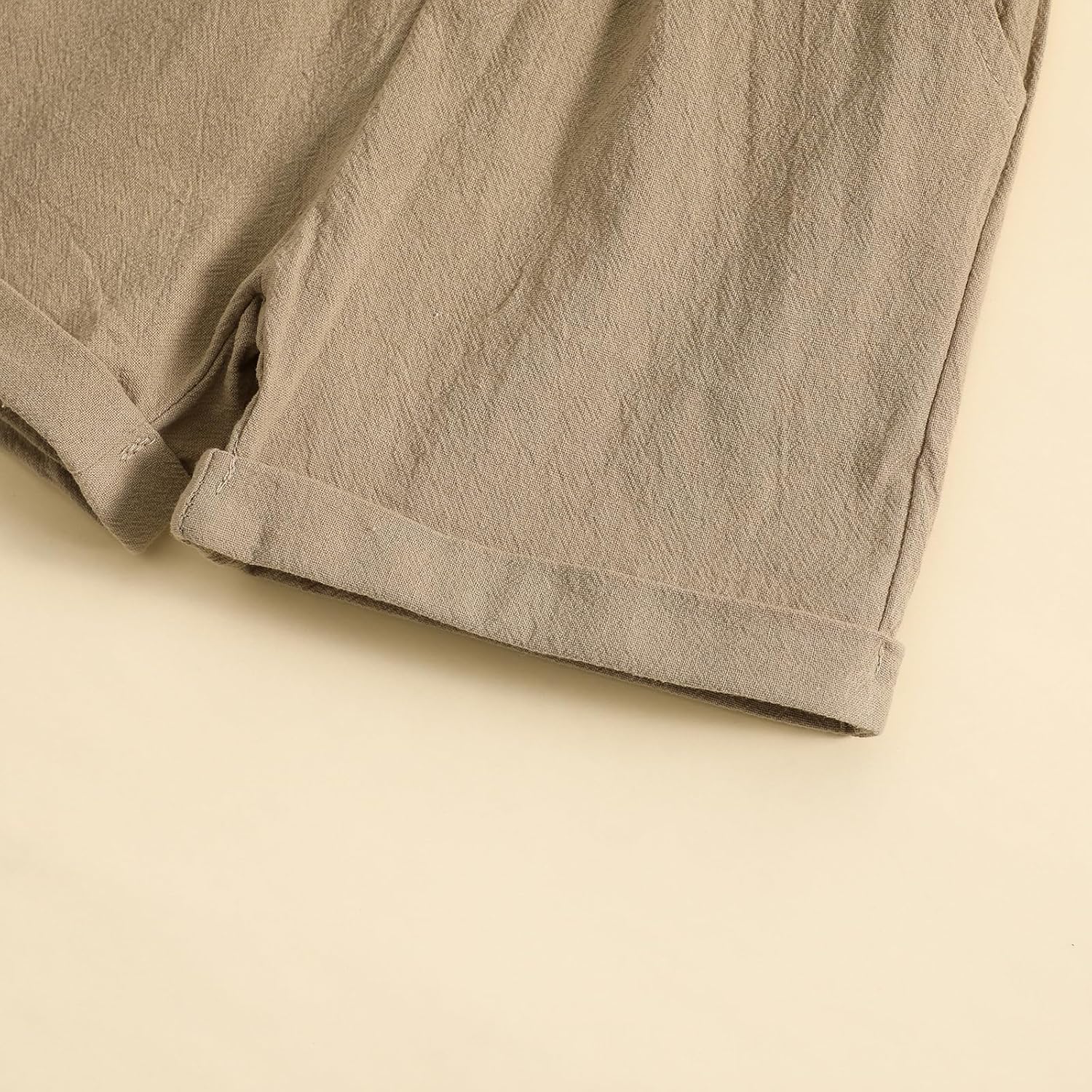 Kutersbabi Toddler Boys Button-Down Linen Outfit