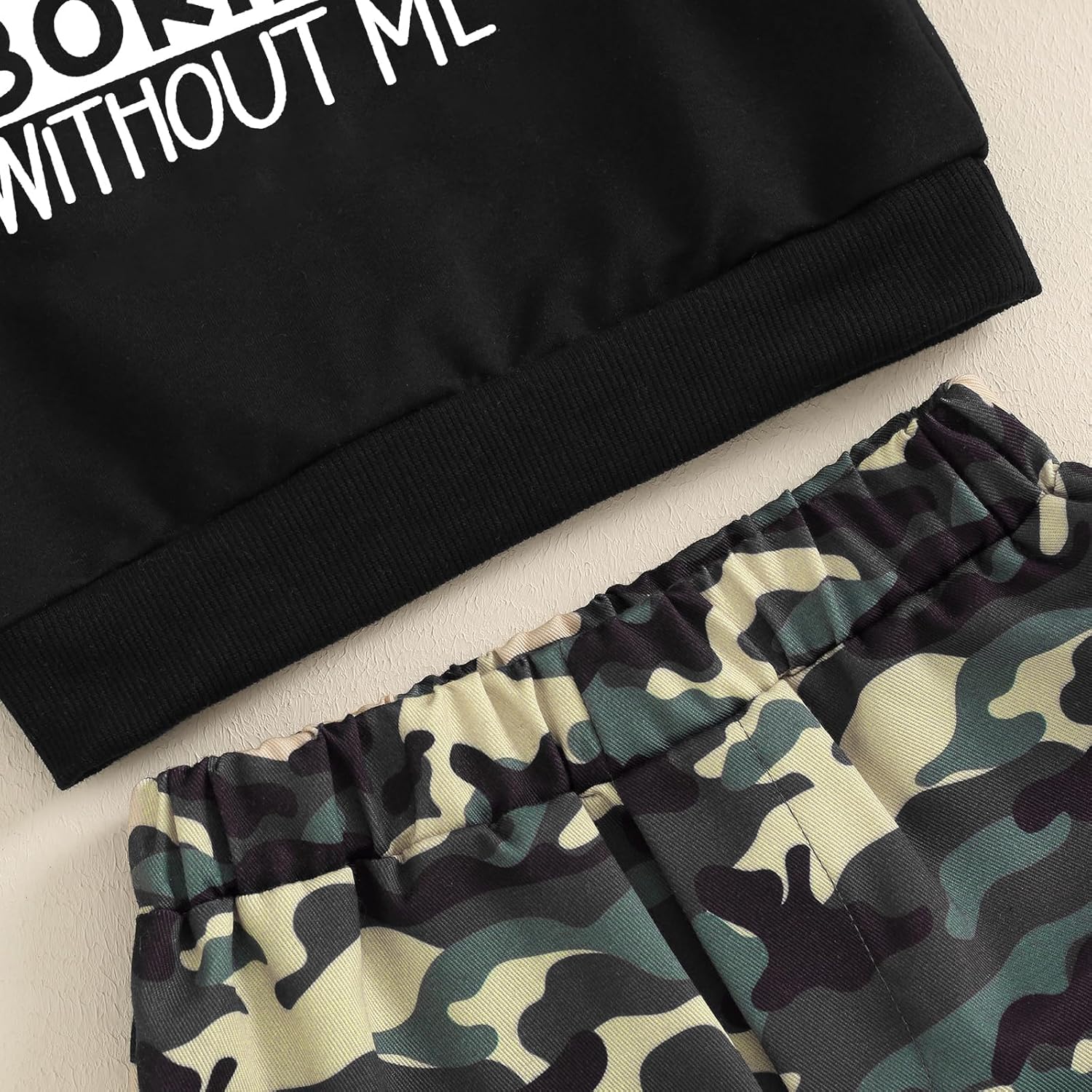 WDeHow Toddler Kids Baby Boy Fall Outfits - Trendy Fall Camouflage Sweater Set