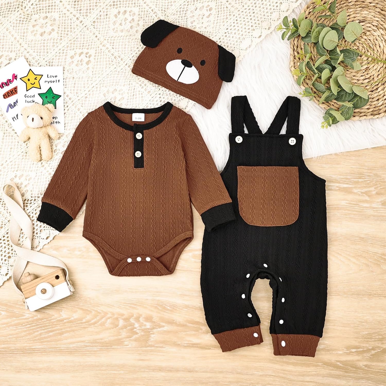 Cute Romper Overalls Set for Babies