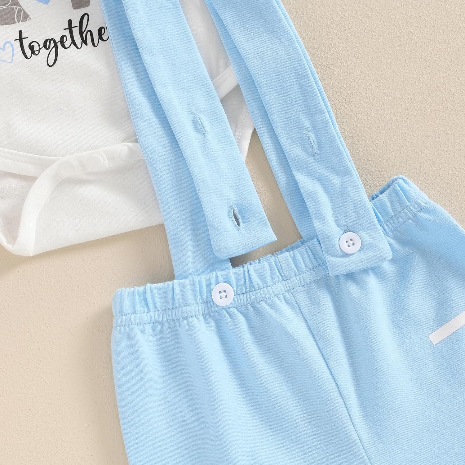 Newborn Baby Boy First Moms Day Outfit - Funny Letters Set
