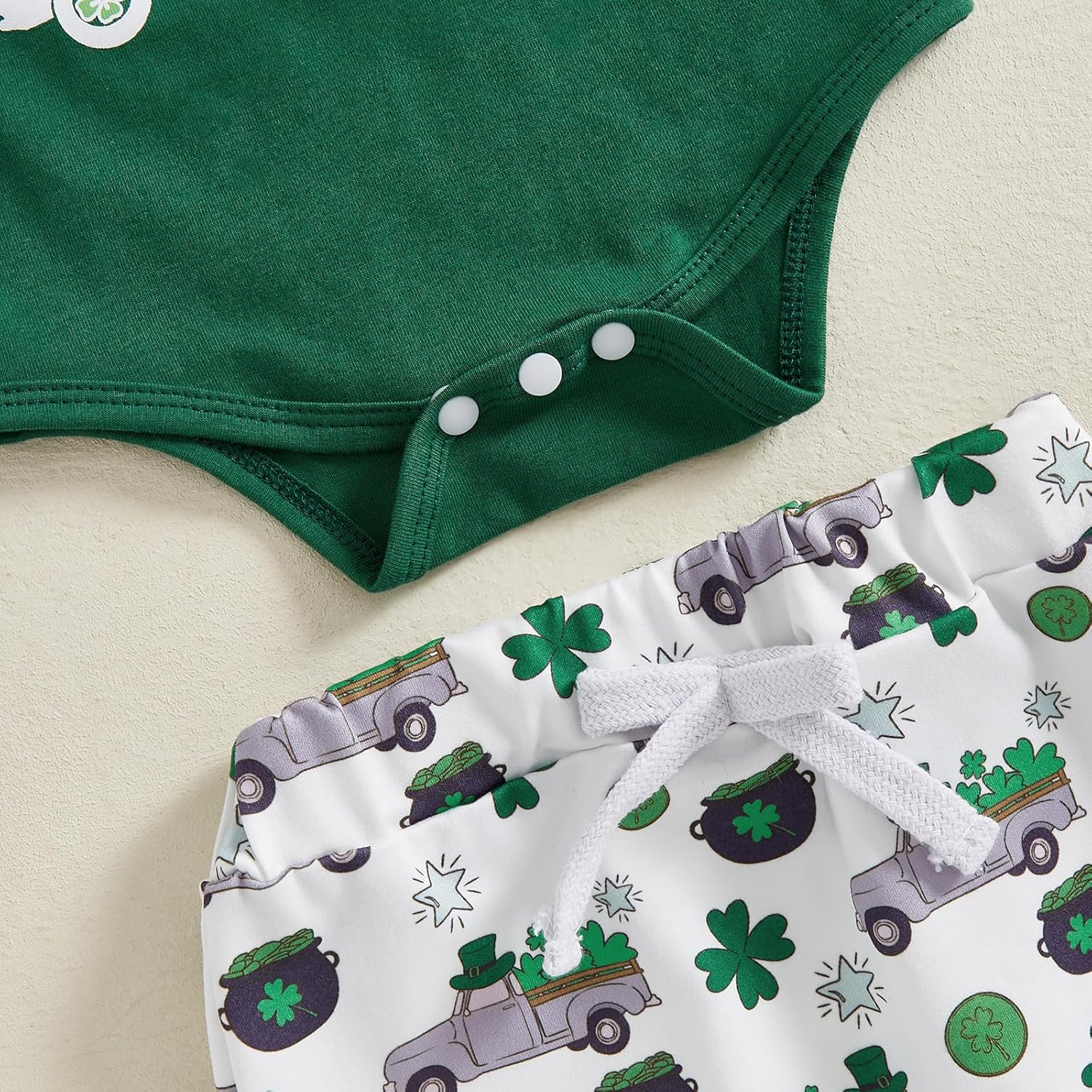St Patricks Day Newborn Boys Outfit Set