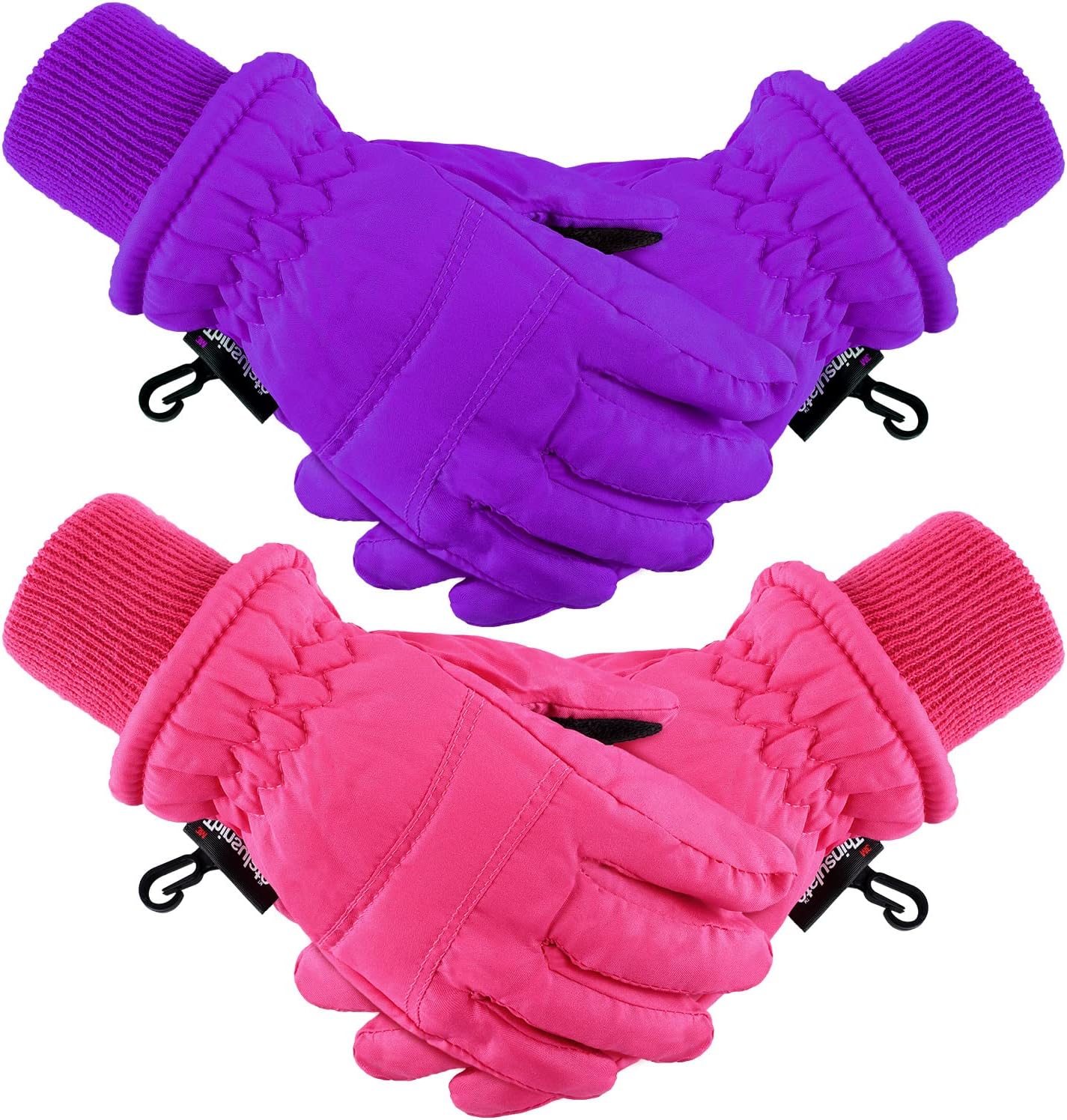 Warm Winter Ski Gloves for Kids Waterproof Durable