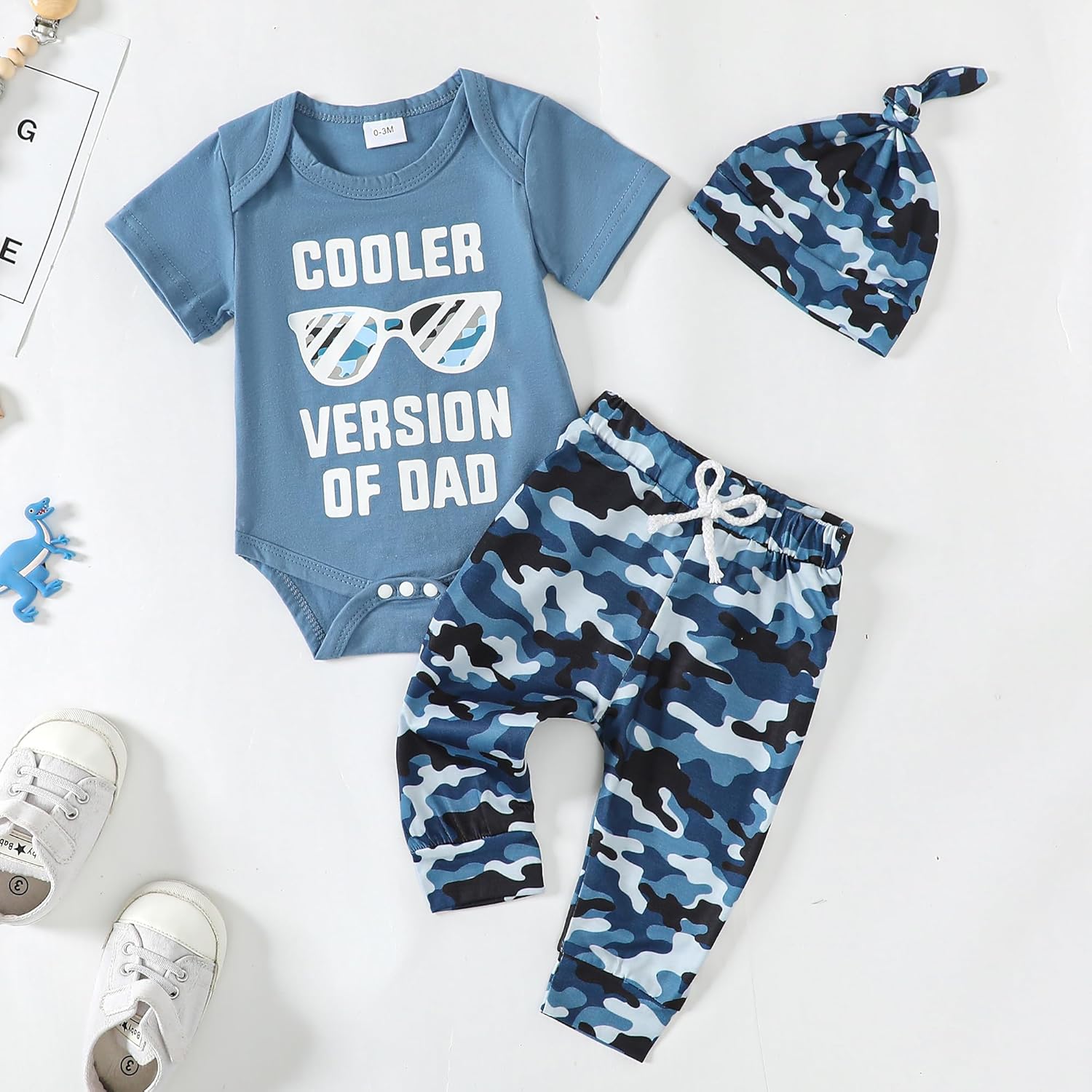 Newborn Baby Boy Clothing Set - Romper Pants
