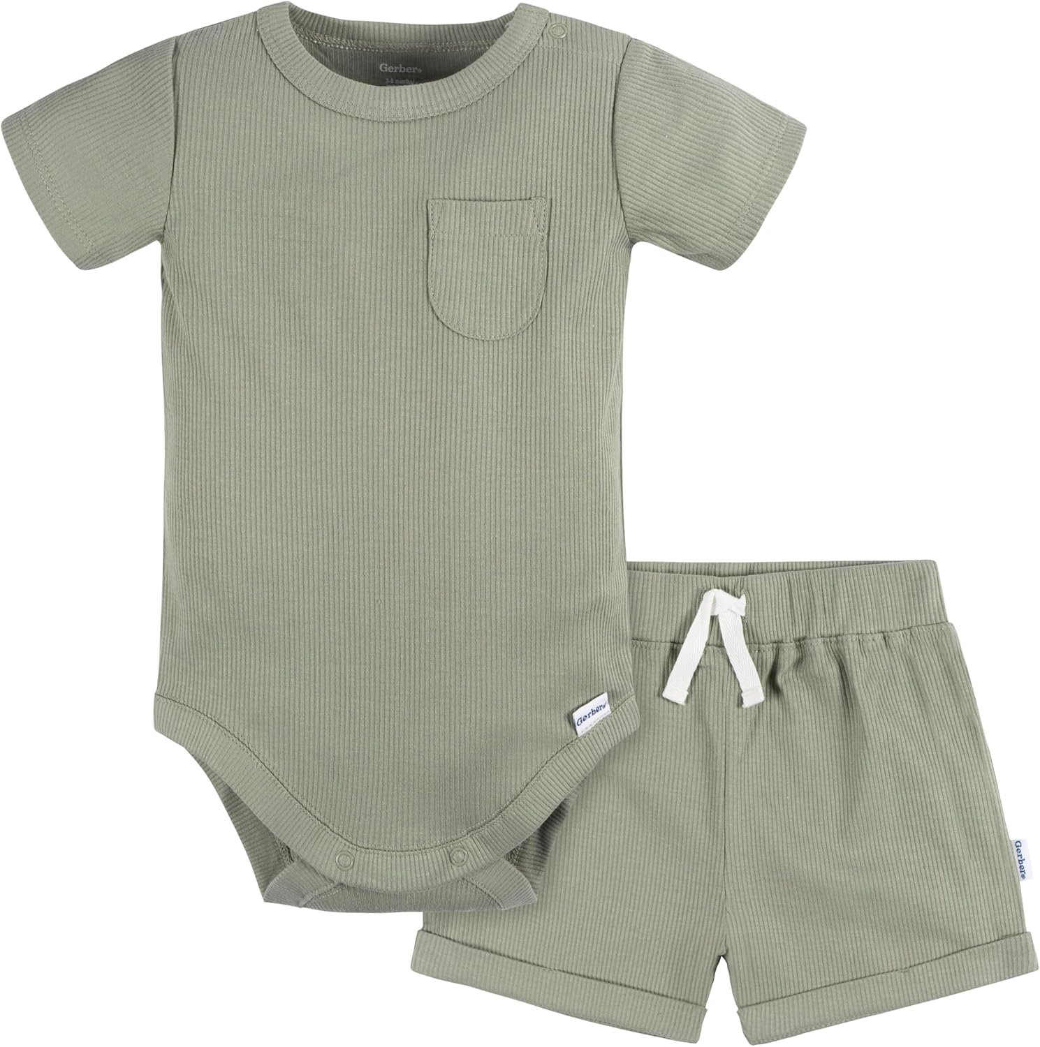 Gerber Baby bodysuit and shorts set Perfect for growing little ones