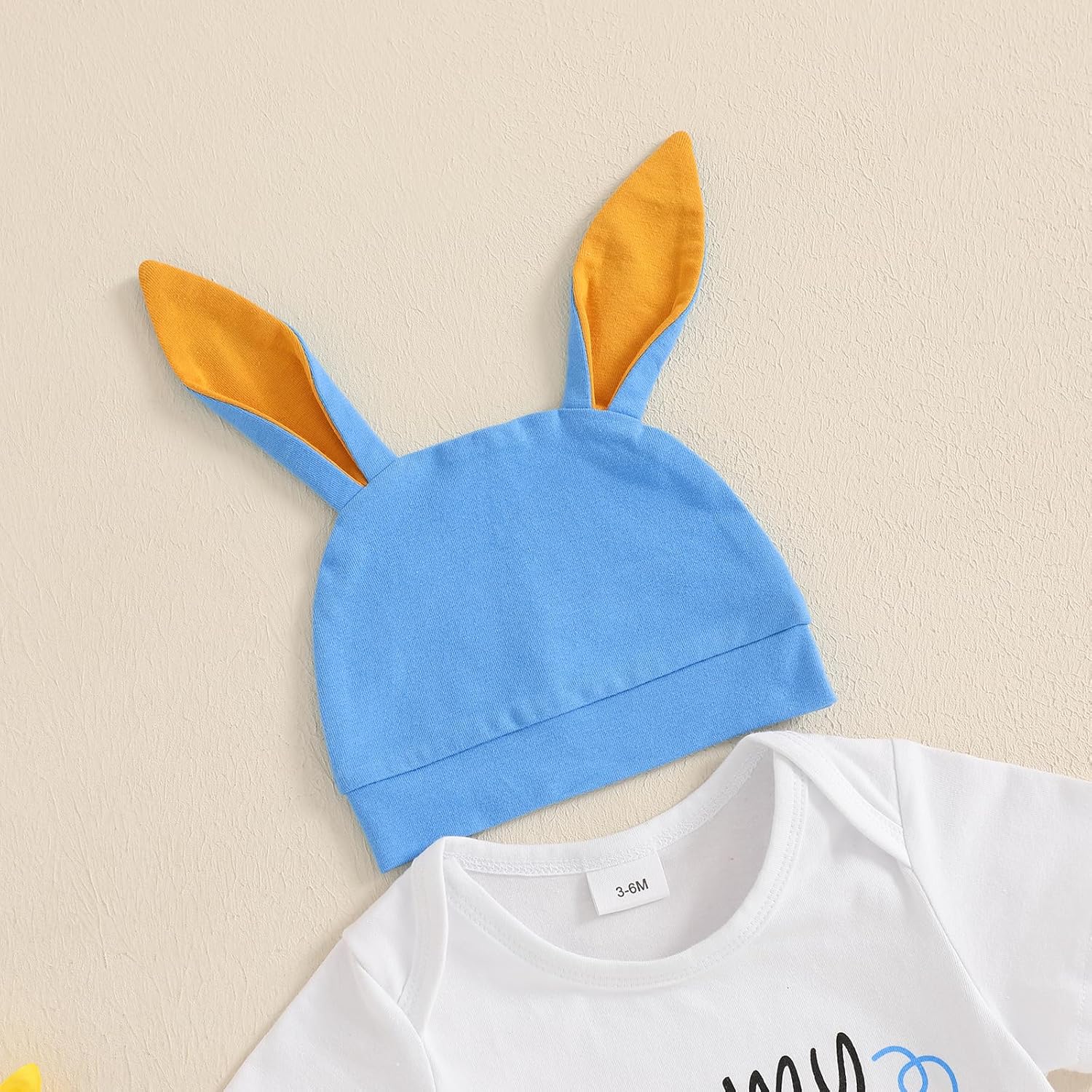 Easter Baby Boys Wall-E Carrot Letter Print Romper Set