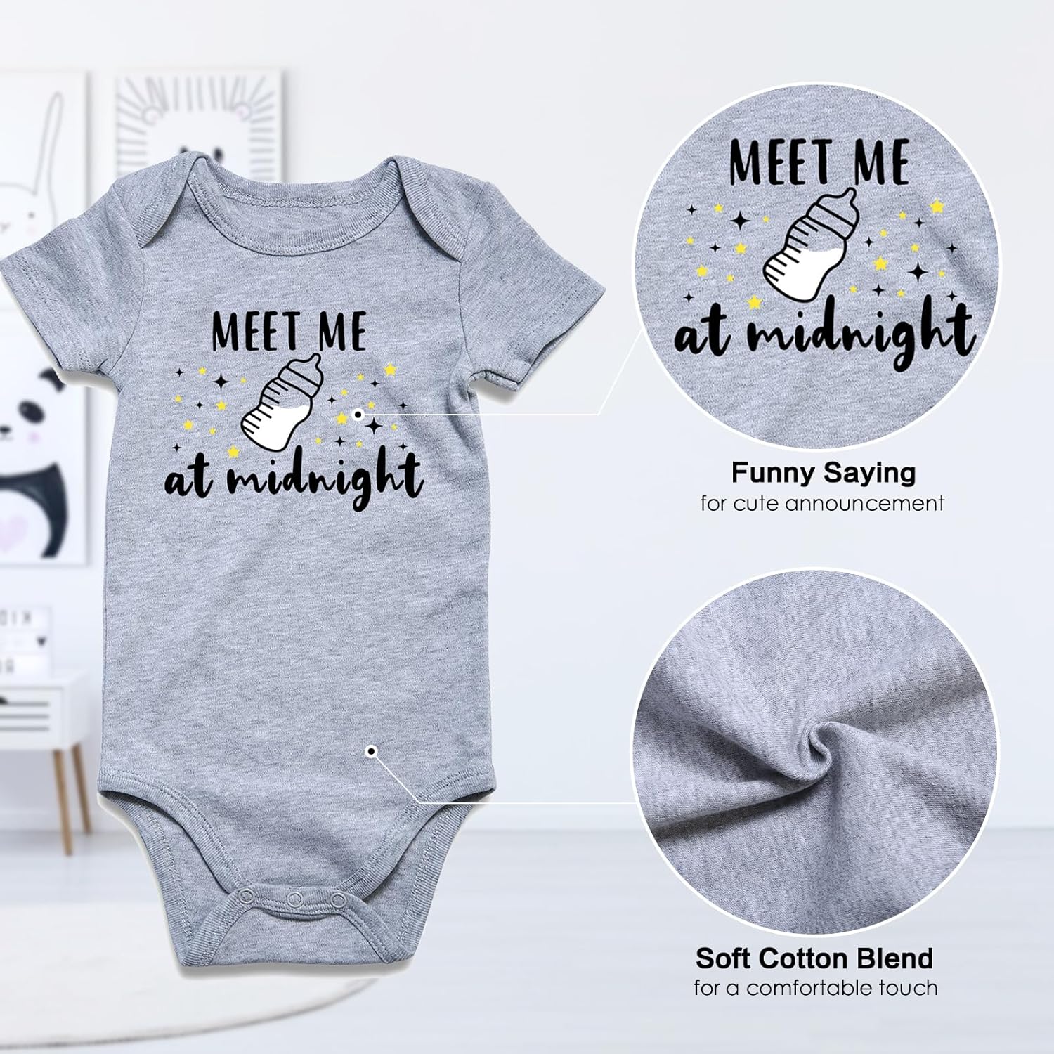 Funny Newborn Romper - Paws 0-12 Months