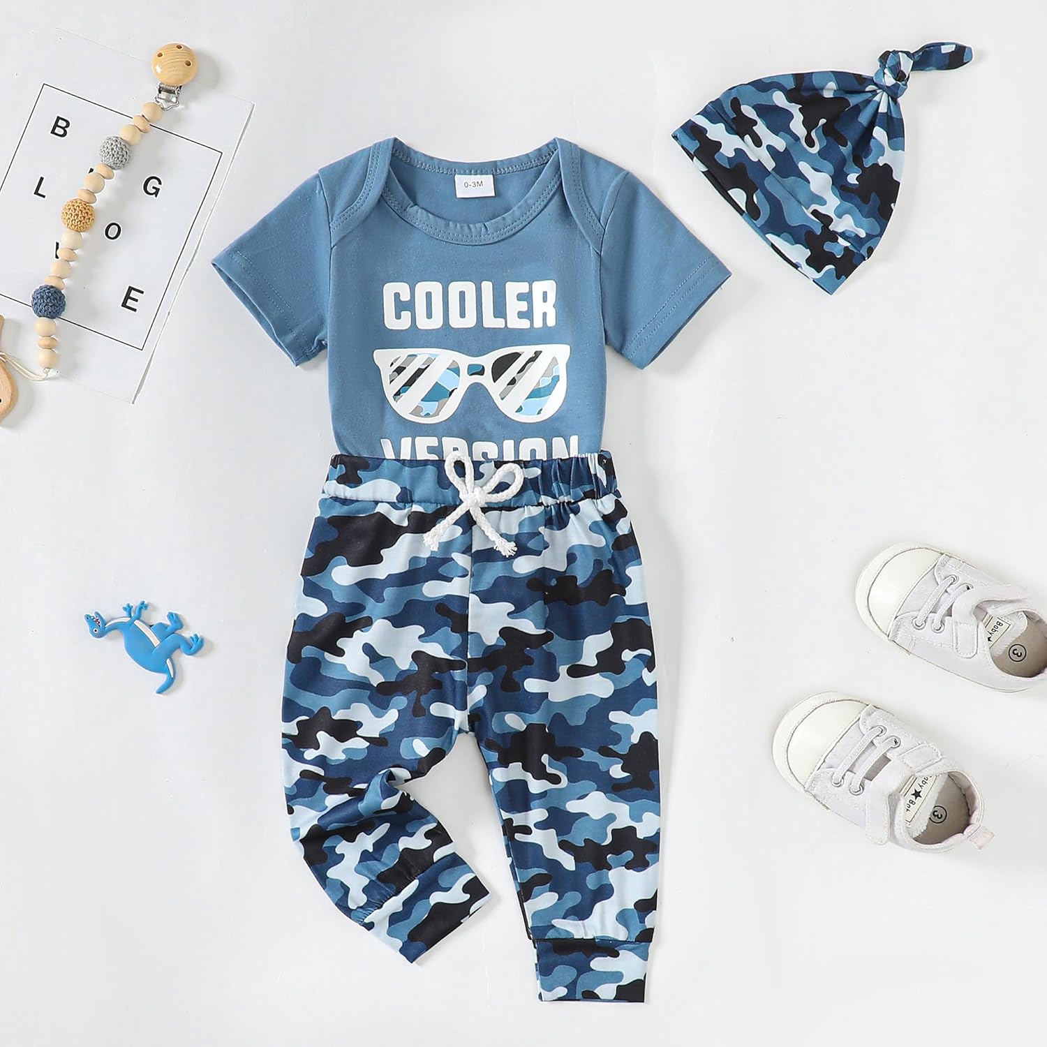 Newborn Baby Boy Clothing Set - Romper Pants