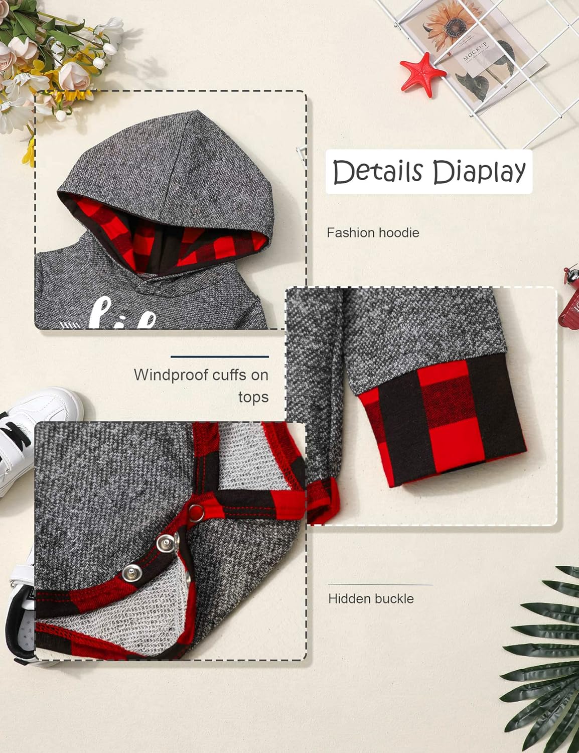 Fommy Little Hero Plaid Set