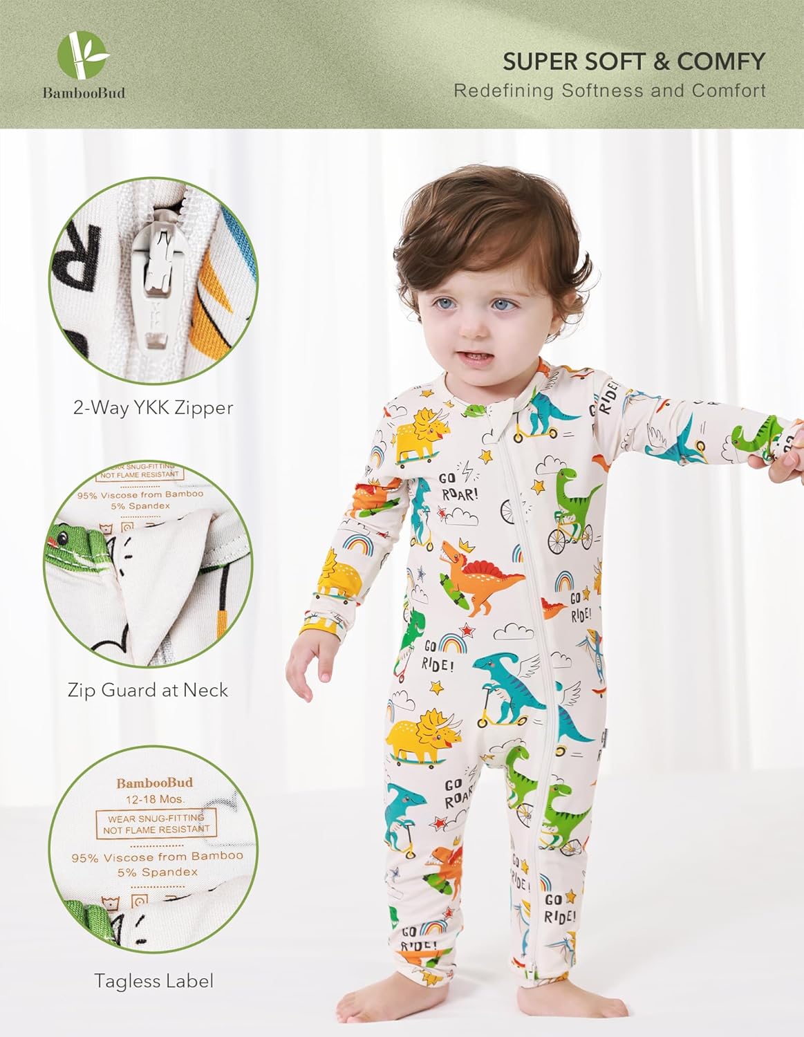 BambooBud Baby Romper Comfy Sleepwear for Newborn