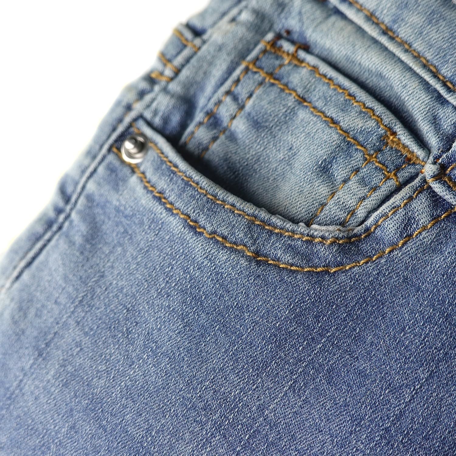 Little Kids Casual Elastic Jeans Ripped Denim for Boys