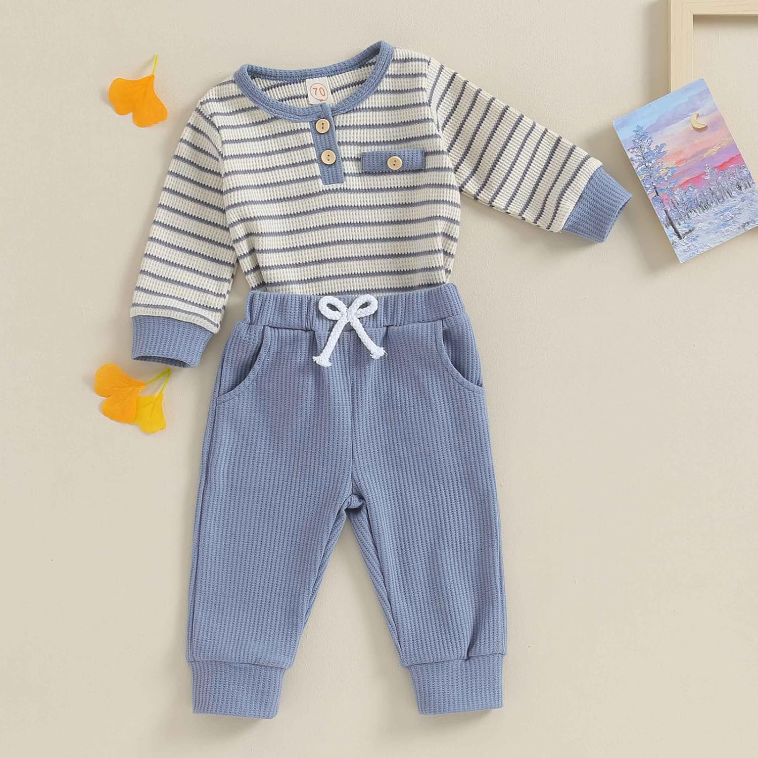 Newborn Boys Romper Set for Fall Winter