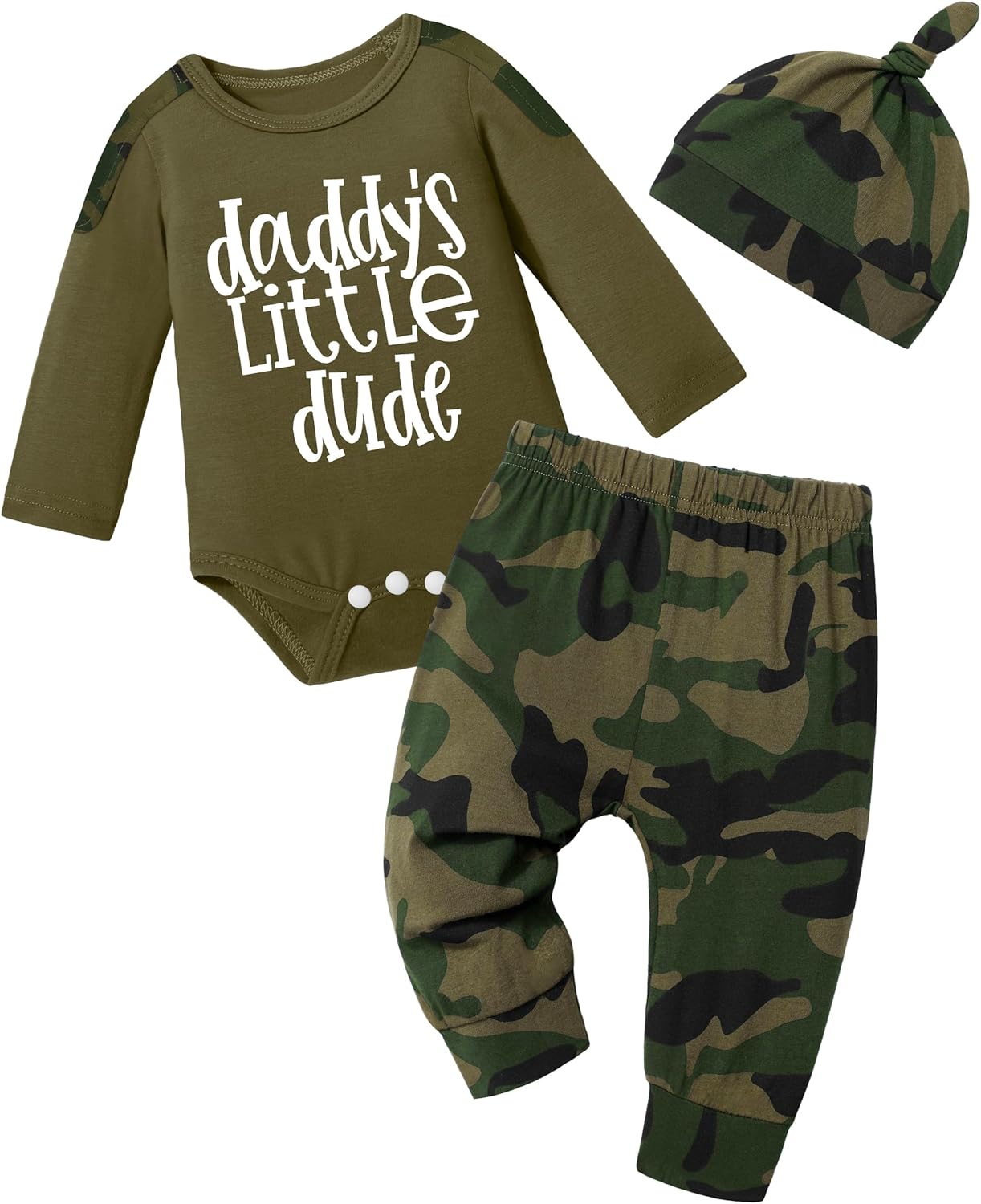 Newborn Baby Boy Camo Set Soft Trendy Perfect for All Seasons