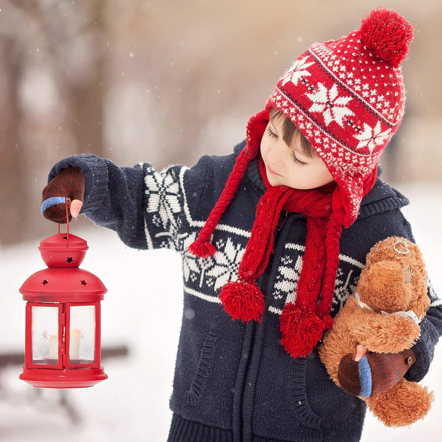 Handepo 3-Pair Kids Winter Gloves Convertible for 2-6 Year Olds