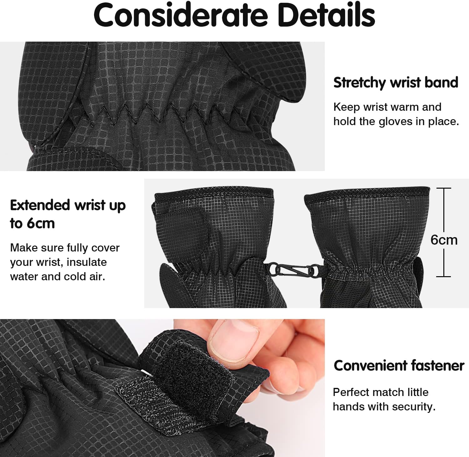 MoKo Toddler Mittens Waterproof Windproof