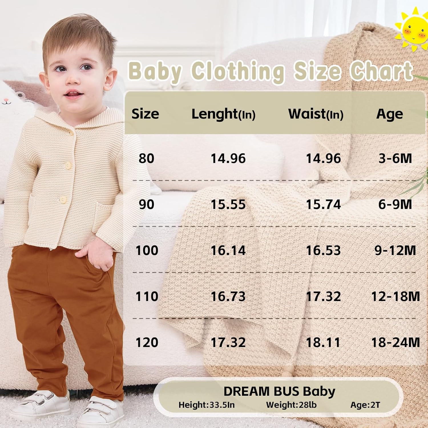 DREAM BUS Pack of 3 Toddler Jogger Pants with Pocket