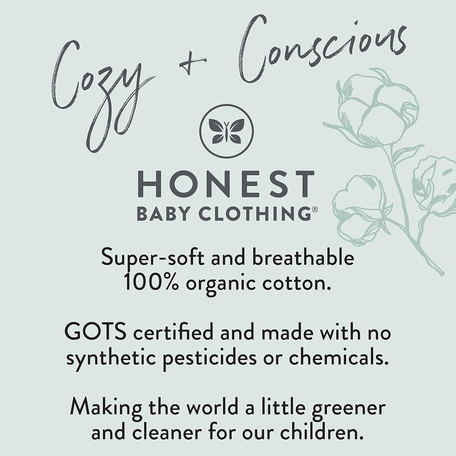 HonestBaby Organic Cotton Sleep Play Footed Pajama Sleeper for Baby Boys